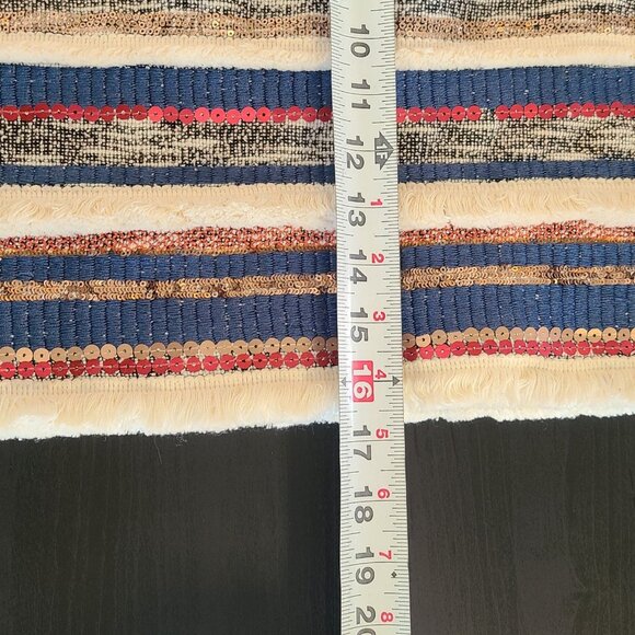 Anthropologie Moulinette Soeurs Ernie Beaded Fringe Mini Skirt Boho Artsy 6 - Picture 6 of 7